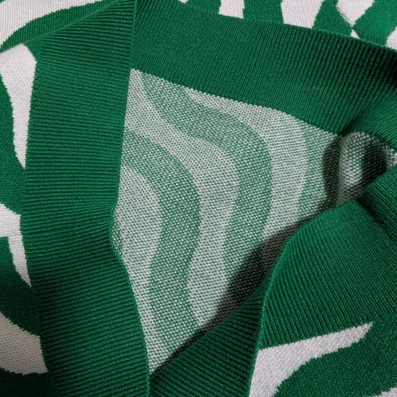 Green & White Anthropologie Knit Short Sleeve Top - Size Small - Picture 11 of 11